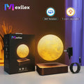 Lampe lune lévitation magnétique, vue de face flottante
