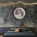 Applique murale lune LED, installation mur