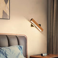Applique scandinave bois, détail bras pivotant