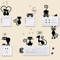 Sticker mural chat, en situation chambre