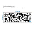 Sticker chat noir DIY, application sur mur salon