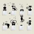 Sticker mural chat noir DIY autocollant décoratif salon PVC — Déco Dorée