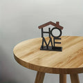 Lettres HOME décoratives, détail finition bois