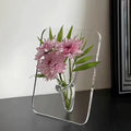 Vase Art Déco résine acrylique design géométrique transparent — Déco Dorée