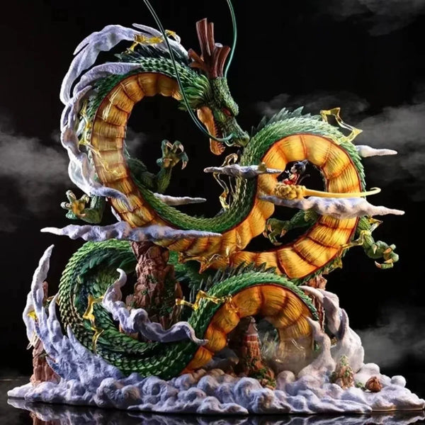 Figurine Goku et Shenron Dragon Ball 22 cm résine, collection manga emblématique