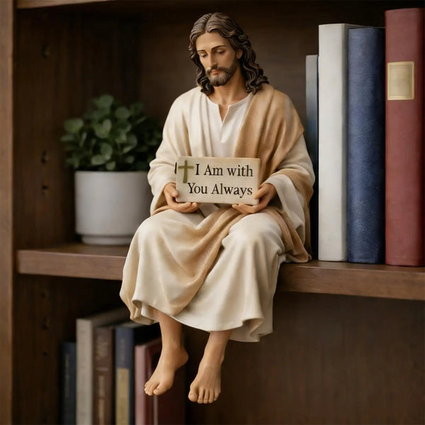 Statuette Jésus en résine peinte à la main — décoration religieuse — Déco Dorée