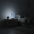 Lampe sablier, détail particules en suspension
