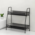 Rangement double niveau bureau, finition métallique