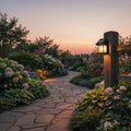 Lampes solaires de jardin LED allumage automatique crépusculaire, énergie 100% solaire